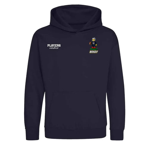 Tom Brady Toy hoodie – navy kids' hoodie featuring the Tom Brady Toy Players Couture logo