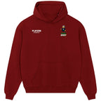 Tom Brady Toy hoodie – red men's hoodie featuring the Tom Brady Toy Players Couture logo
