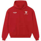 Tom Finney hoodie – red men's hoodie featuring the Tom Finney Players Couture logo