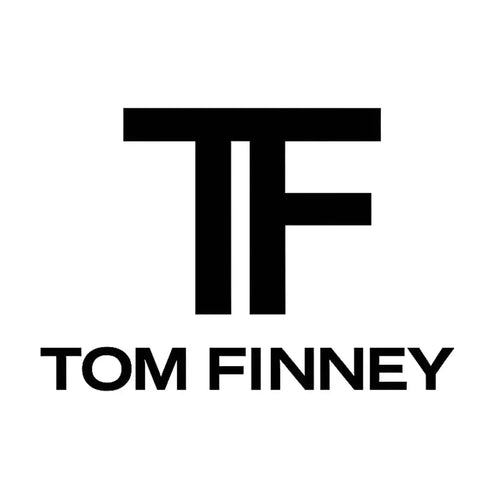 Tom Finney Logo Men's T-Shirt – white close-up detail shot of the Tom Finney Players Couture logo design