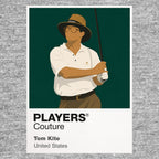 Tom Kite Golf Icon Frame Men's Polo Shirt in Gray - Players Couture Streetwear