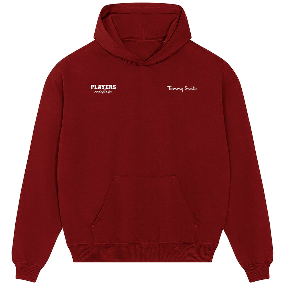 Tommy Smith Logo Players Couture Men's Casual Hoodie Red