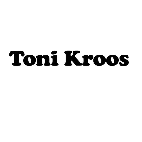 Toni Kroos Logo Men's T-Shirt – white close-up detail shot of the Toni Kroos Players Couture logo design