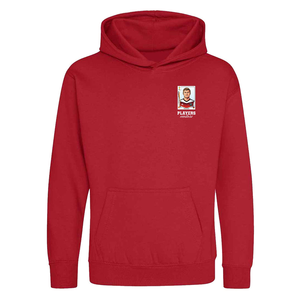 Toni Kroos World Cup Sticker Kids Hoodie – toni kroos sticker kids red hoodie Players Couture design