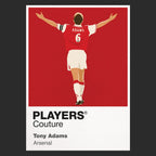 Tony Adams Arsenal black Icon Frame artwork detail