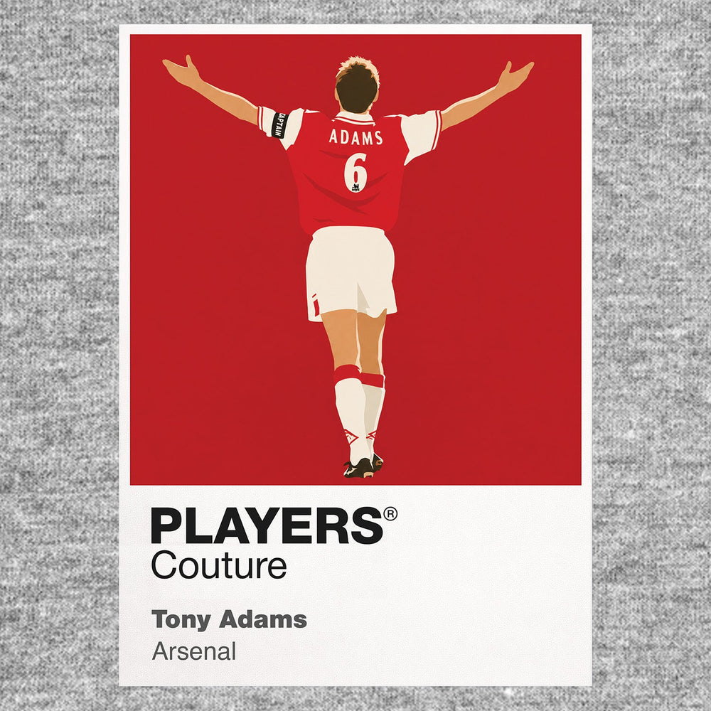 Tony Adams Arsenal grey Icon Frame artwork detail