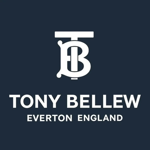Tony Bellew Logo Men's Hoodie – navy close-up detail shot of the Tony Bellew Players Couture logo design