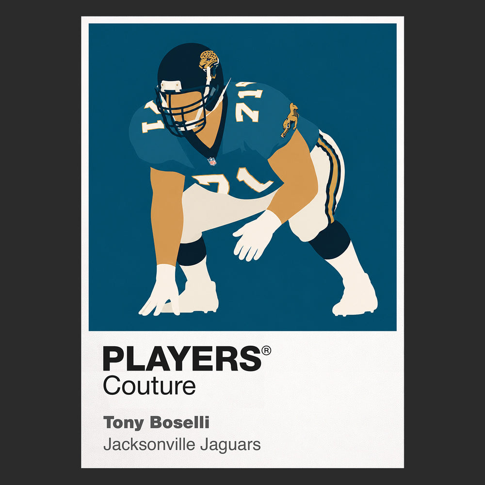 Tony Boselli Jaguars American Football Icon Frame Men's T-Shirt