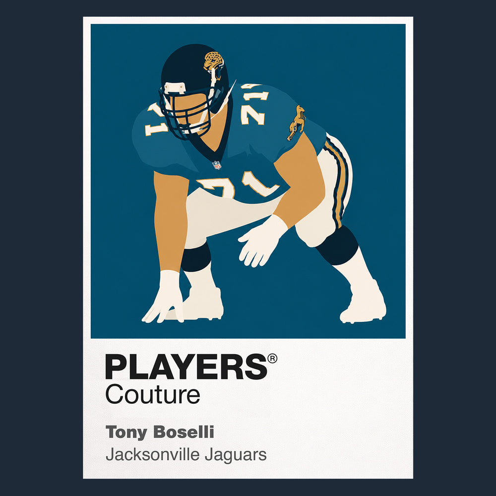 Tony Boselli Jaguars American Football Icon Frame Men's T-Shirt