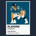Tony Boselli Jaguars American Football Icon Frame Men's T-Shirt