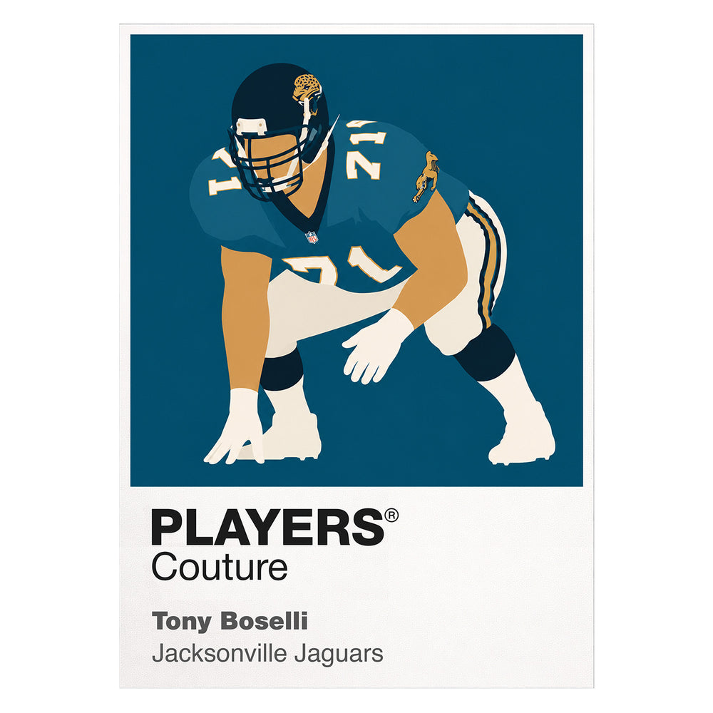 Tony Boselli Jaguars American Football Icon Frame Men's T-Shirt