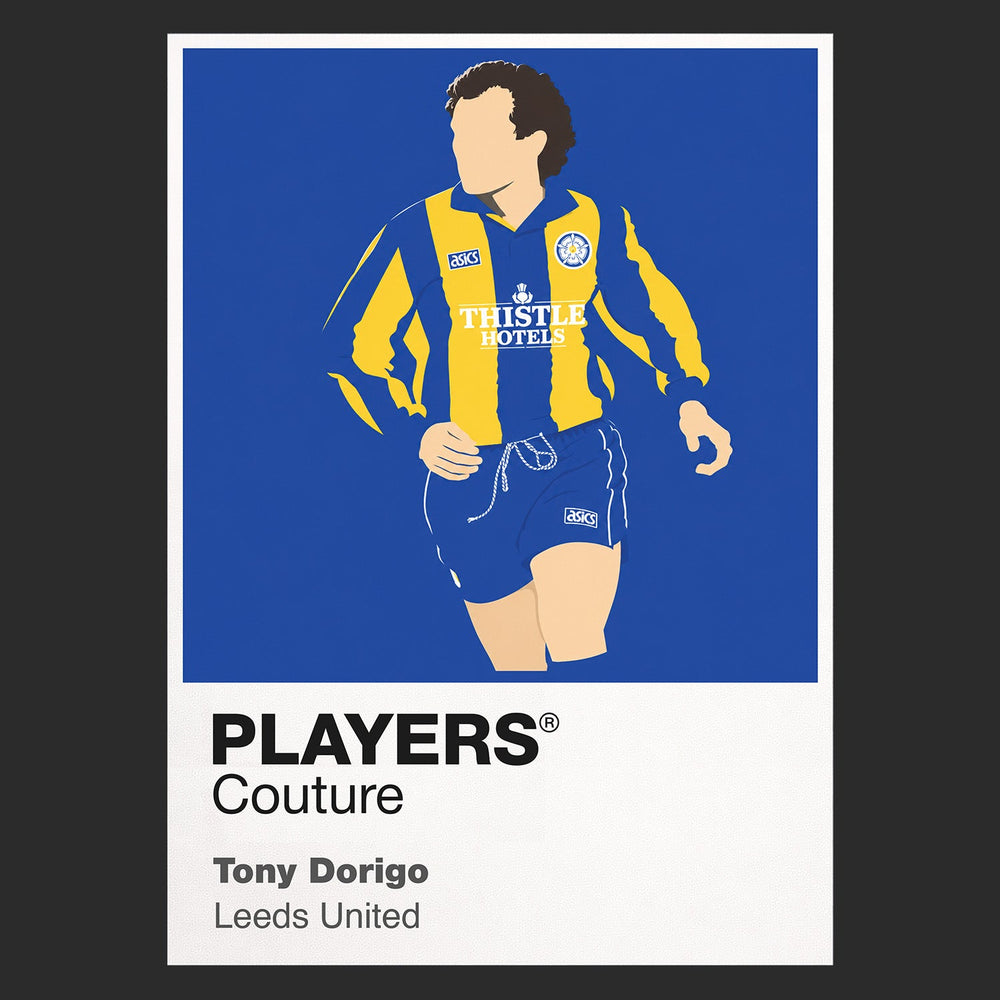 Tony Dorigo 1991/92 Leeds United Icon Frame artwork in black