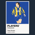 Tony Dorigo 1991/92 Leeds United Icon Frame artwork in navy