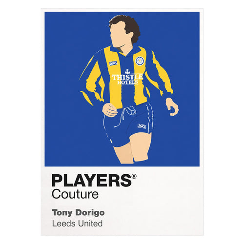 Tony Dorigo 1991/92 Leeds United Icon Frame artwork on white
