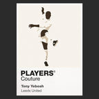 Tony Yeboah Leeds United Icon Frame Men's Hoodie — Black Artwork