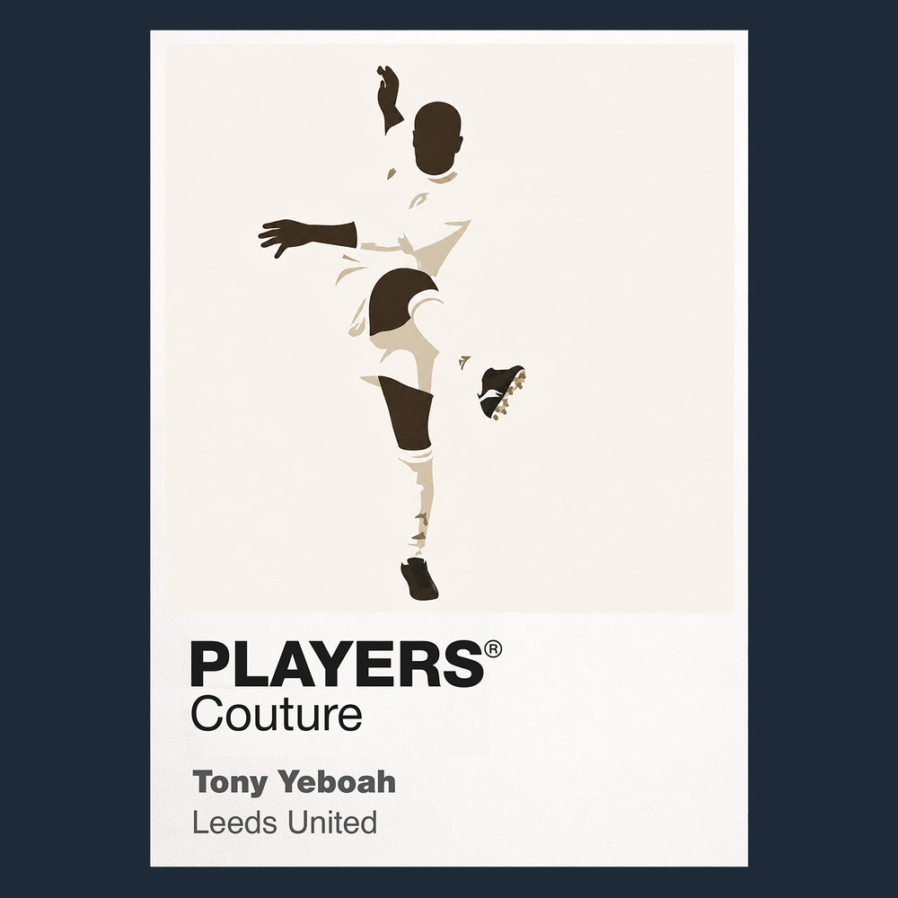 Tony Yeboah Leeds United Icon Frame — Navy