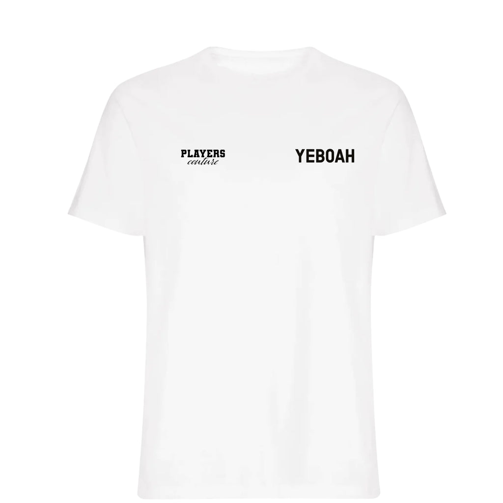 Tony Yeboah Logo Players Couture Mens T-Shirt White