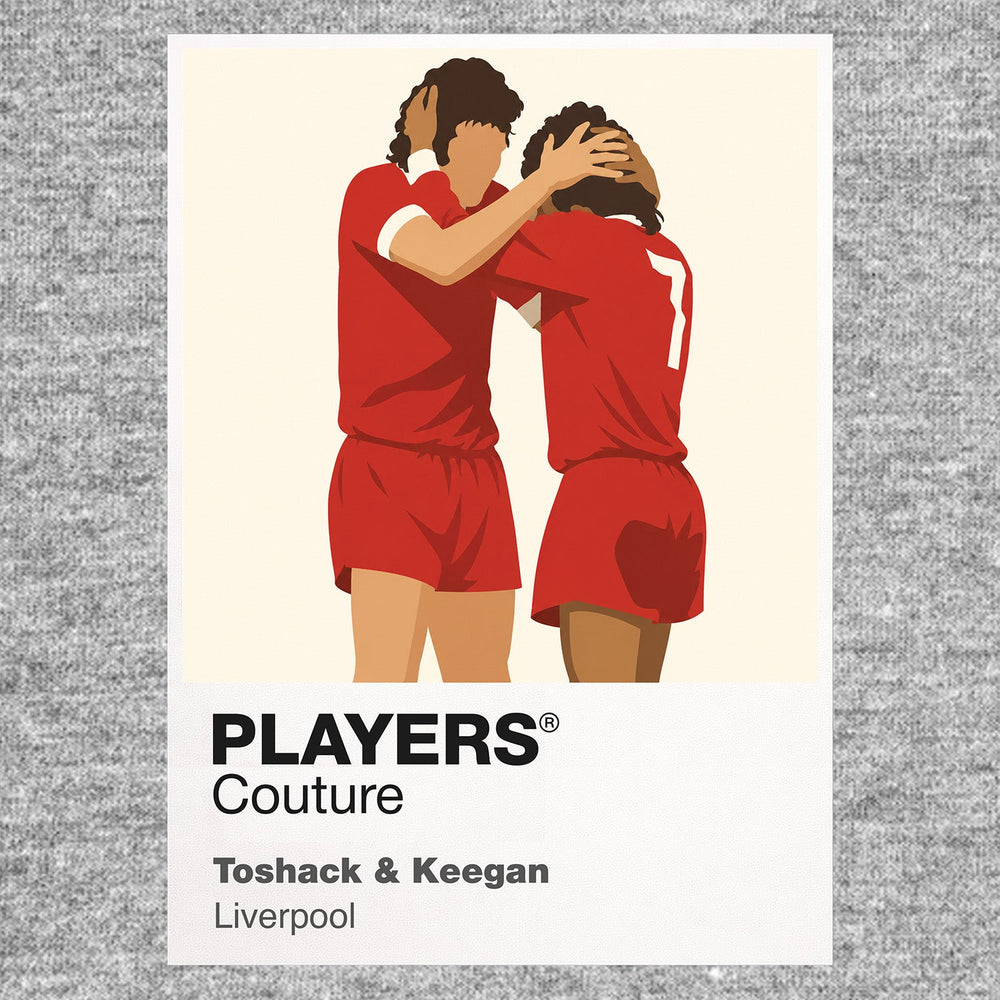 Toshack and Keegan Liverpool grey Icon Frame artwork detail