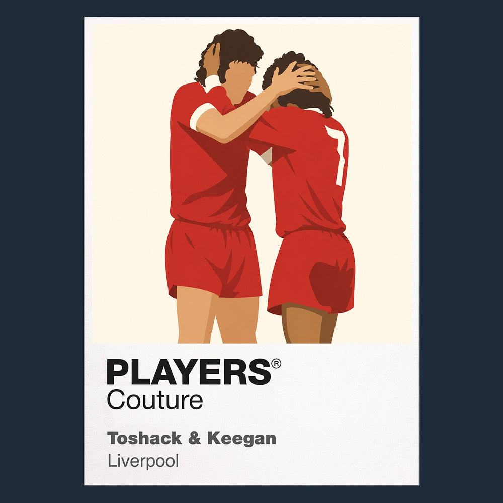 Toshack and Keegan Liverpool navy Icon Frame artwork detail