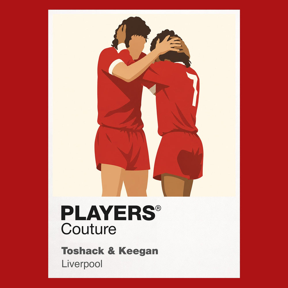 Toshack and Keegan Liverpool red Icon Frame artwork detail