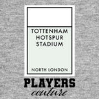Tottenham Hotspur New Monopoly Card hoodie – grey men's hoodie with black Tottenham Hotspur New Monopoly Card letters and
