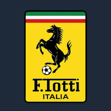 Francesco Totti Logo Kids Hoodie – navy close-up detail shot of the Francesco Totti Players Couture logo design