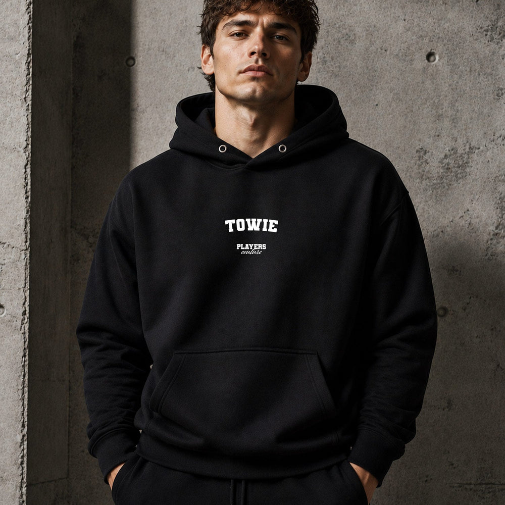TOWIE name-print hoodie - black