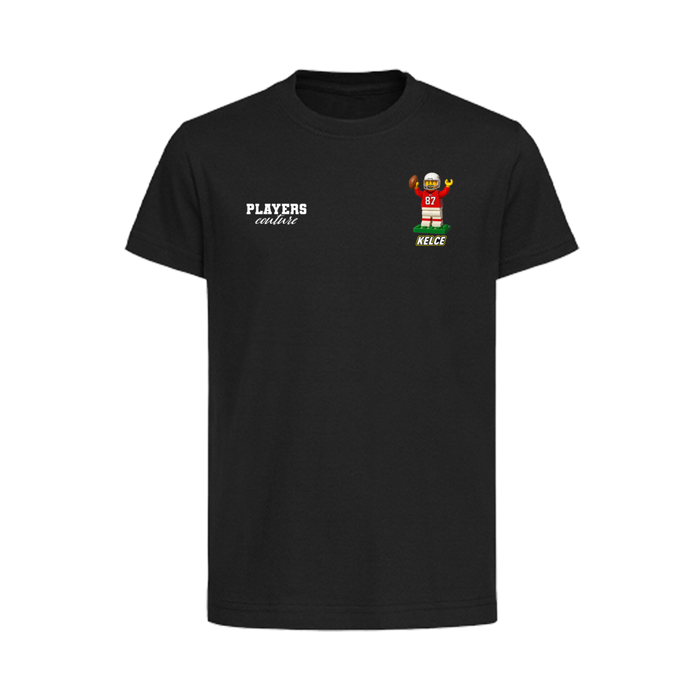 Travis Kelce Toy Logo Players Couture Kids T-Shirt Black