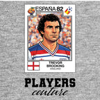 Trevor Brooking World Cup Sticker Kids T-Shirt – trevor brooking grey Players Couture design