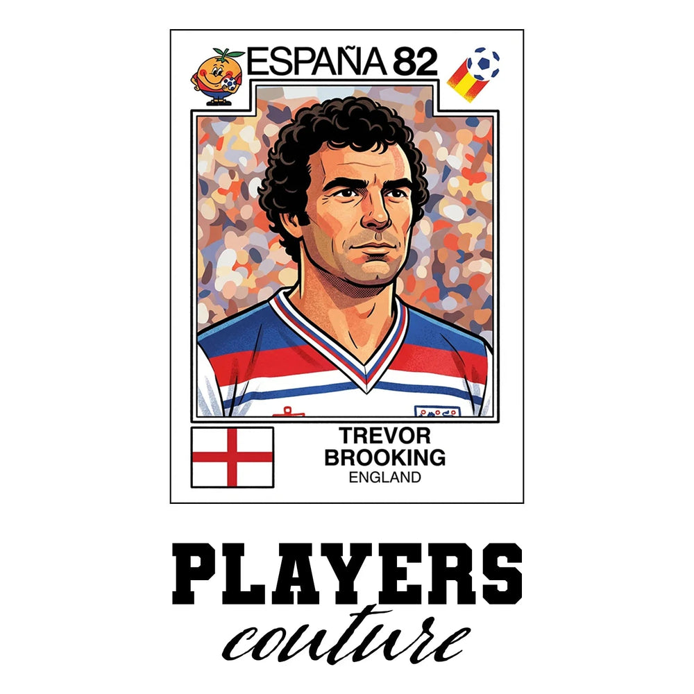 Trevor Brooking World Cup Sticker Kids T-Shirt – trevor brooking white Players Couture design