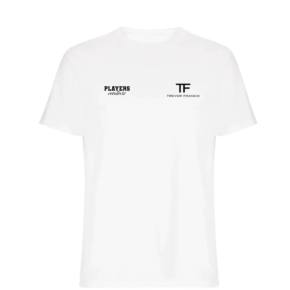 Trevor Francis Logo Players Couture Mens T-Shirt - White / S | Atalanta, Birmingham City, England, Fashion Collection, Football, Glasgow Rangers, Manchester City, Men's, Nottingham Forest, QPR, Sampdoria, Sheffield Wednesday, T-Shirts, Volume 1