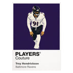 Trey Hendrickson Baltimore Ravens white Icon Frame artwork detail