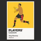 Troy Deeney Watford Icon Frame Men's Hoodie — Black Artwork