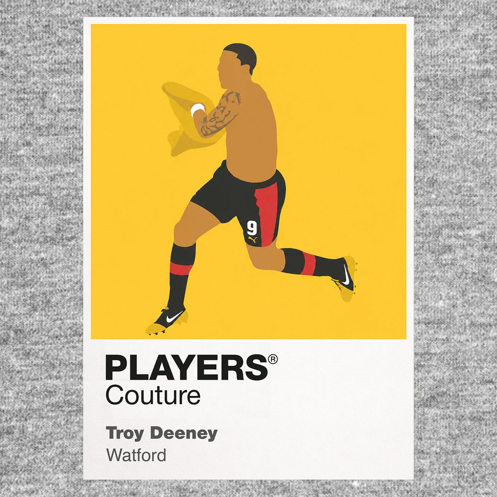 Troy Deeney Watford Icon Frame Men's Hoodie — Gray Artwork