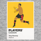 Troy Deeney Watford Icon Frame Men's Hoodie — Gray Artwork