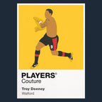 Troy Deeney Watford Icon Frame Men's Hoodie — Navy Artwork