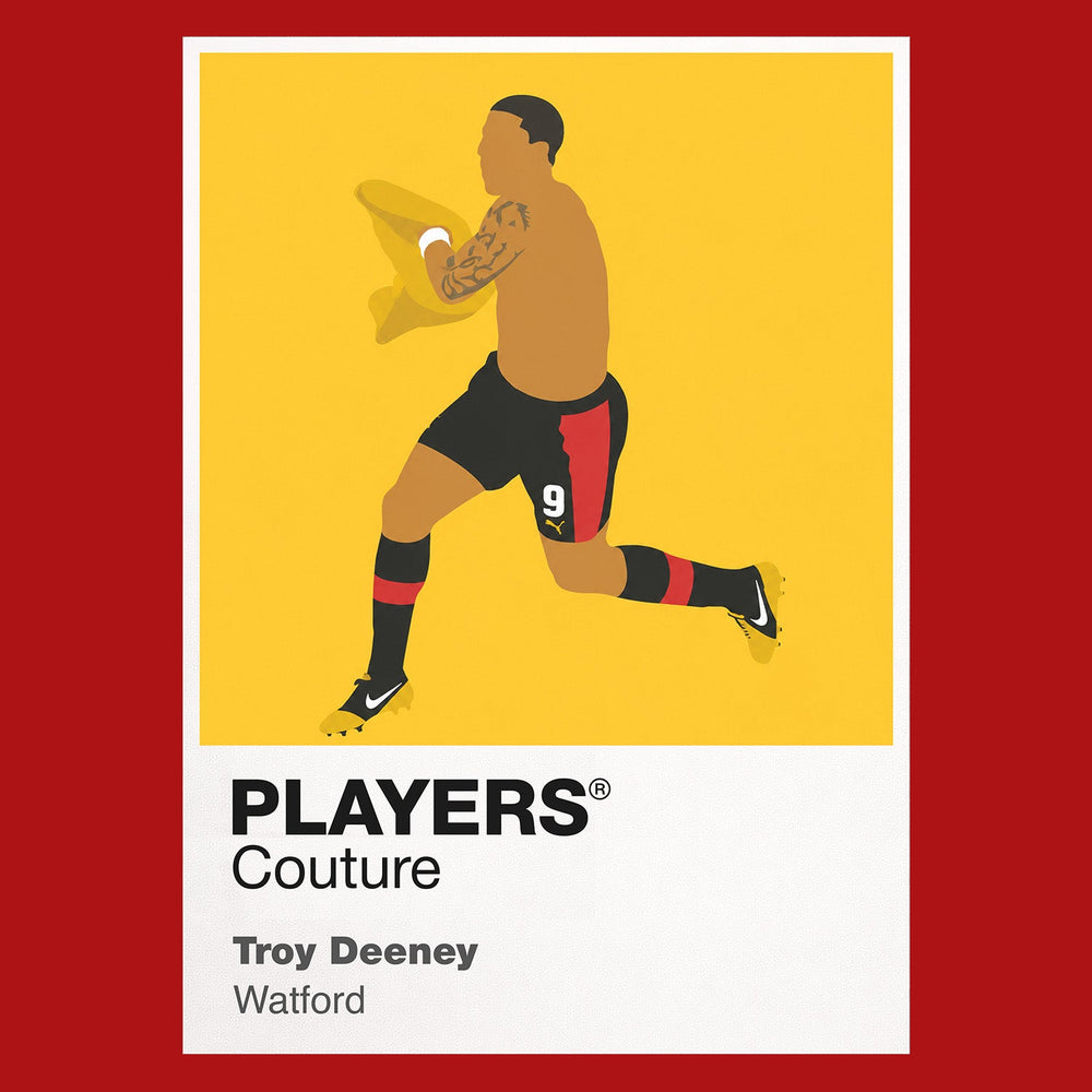 Troy Deeney Watford Icon Frame Men's Hoodie — Red Artwork