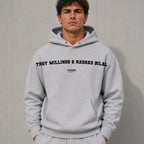 Troy Millings & Rashad Bilal name-print hoodie - grey