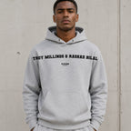 Troy Millings & Rashad Bilal name-print hoodie - grey