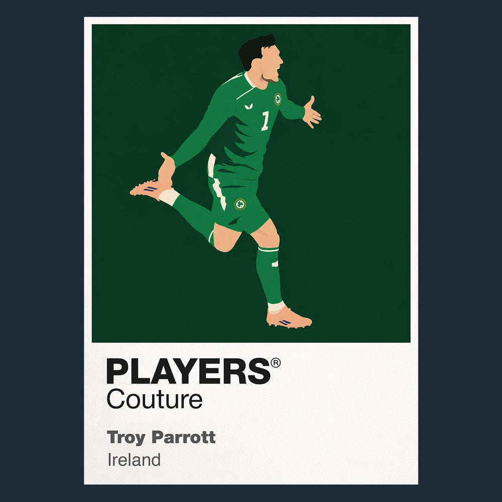 Troy Parrott Republic of Ireland navy Icon Frame artwork detail