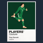 Troy Parrott Republic of Ireland navy Icon Frame artwork detail