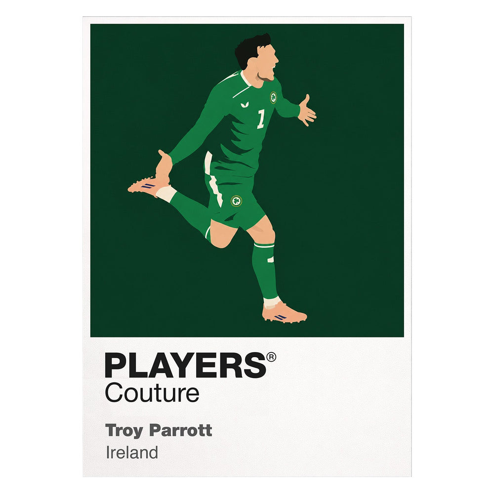 Troy Parrott Republic of Ireland white Icon Frame artwork detail