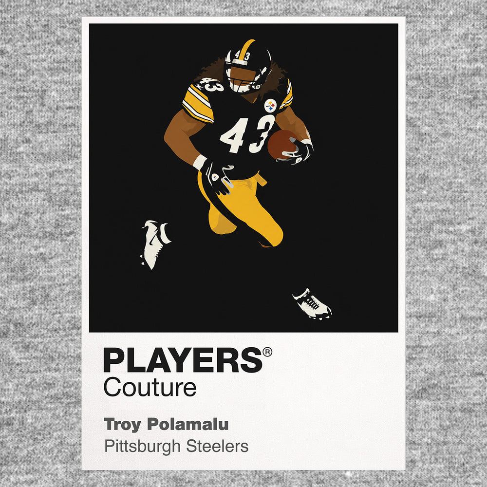 Troy Polamalu Steelers American Football Icon Frame Men's Hoodie