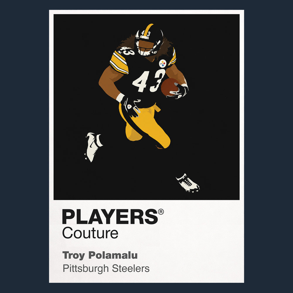 Troy Polamalu Steelers American Football Icon Frame Men's Hoodie