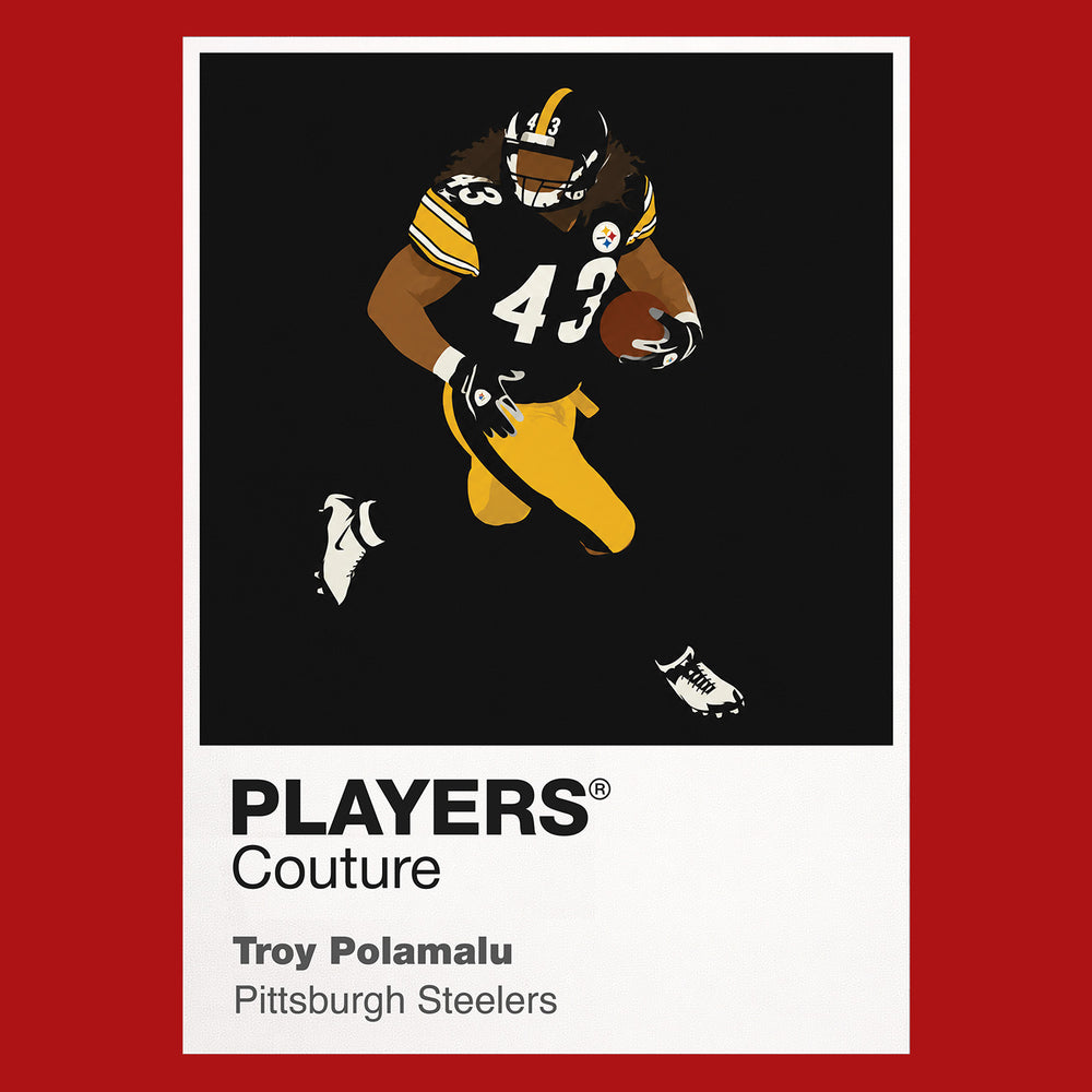 Troy Polamalu Steelers American Football Icon Frame Men's Hoodie