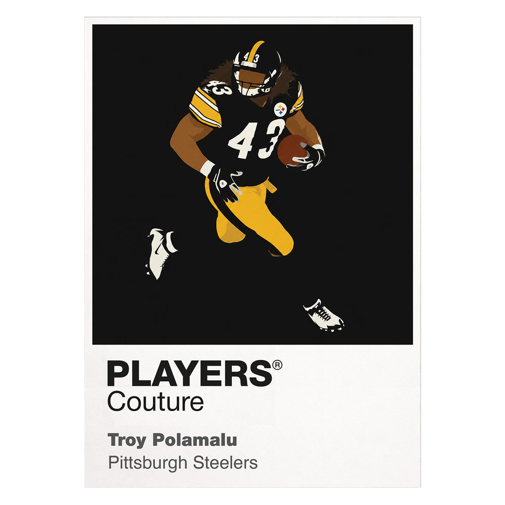 Troy Polamalu Steelers American Football Icon Frame Men's Hoodie