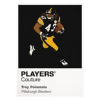 Troy Polamalu Steelers American Football Icon Frame Men's Hoodie