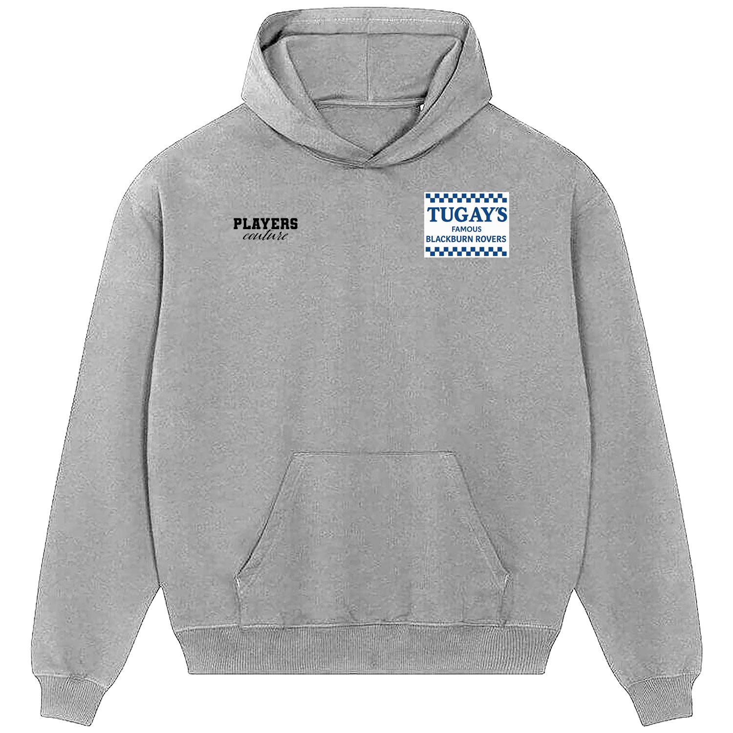 Tugay Kerimoglu Logo Players Couture Men's Casual Hoodie Gray