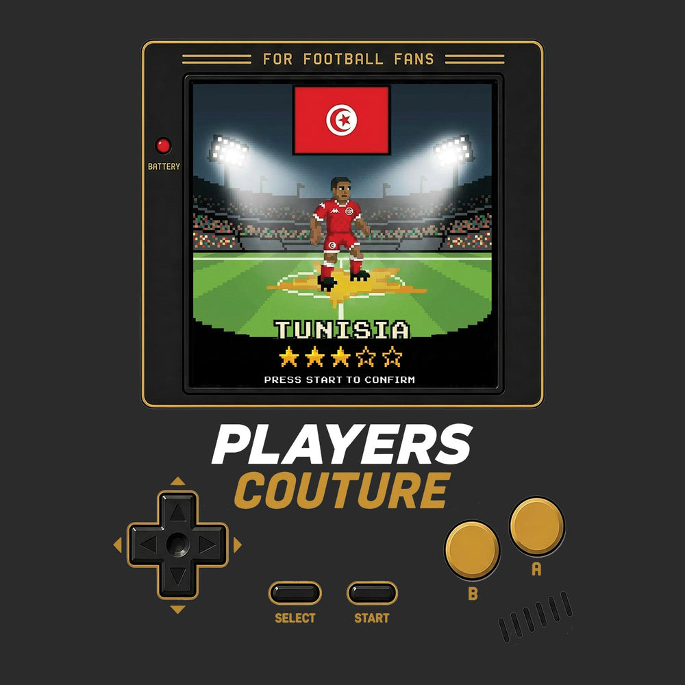 Tunisia World Cup 8-Bit Men's Hoodie retro gaming football design by Players Couture