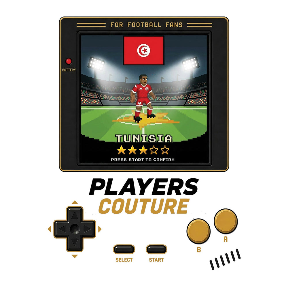 Tunisia World Cup 8-Bit Men's Hoodie retro gaming football design by Players Couture